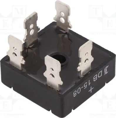 Produktbild von 1x Dreiphasen Brückengleichrichter Urmax: 800V If: 15A  Ifsm: 350A DB15-08 Dreipha
