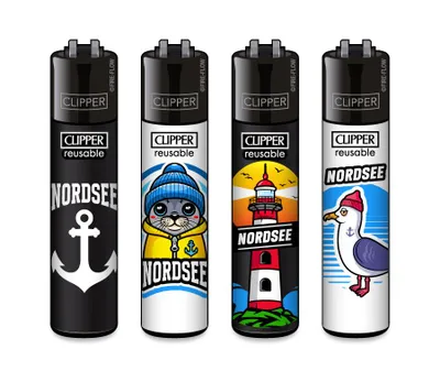 Produktbild von Clipper Feuerzeug 4er Set FFX Nordsee