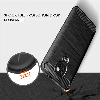 Obrázok produktu pre Techsuit Carbon silikónové puzdro na Motorola Moto E7 Plus / Moto G9 Play – čierne