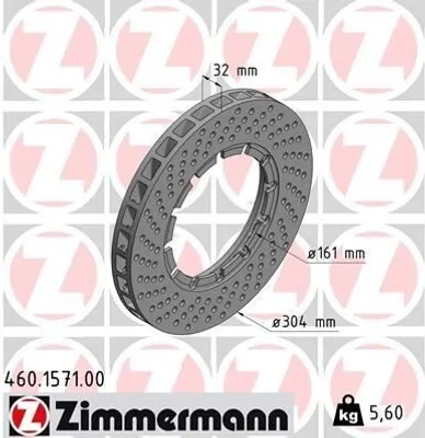 Produktbild von ZIMMERMANN 460.1571.00 Bremsscheibe
