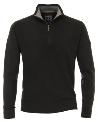 Produktbild von REDMOND Casual Herren Strick-Troyer Zipper Comfort Anthrazit XL