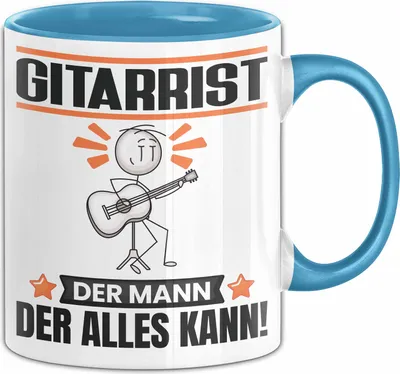 Produktbild von Gitarrist Tasse Geschenk für Gitarrist Der Mann Der Alles Kann Geschenkidee zum Geburtstag (Blau)