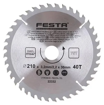 Obrázek produktu pro Kotouč pilový FESTA SK 210/3.2/30mm 40T 22332