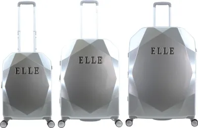 Produktbild von ELLE Koffer Diamond Spinner Trolley SET 4 tlg. Silver