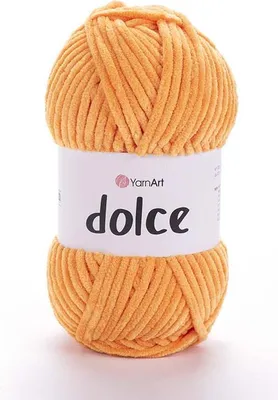 Produktbild von YarnArt Dolce Garn 852 Orange - Weiche Polyesterwolle für Kinderprojekte