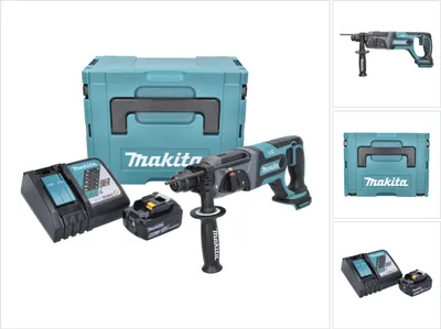 Produktbild von Makita DHR 241 RG1J Akku Bohrhammer 18 V 2,0 J SDS plus + 1x Akku 6,0 Ah + Ladegerät + Makpac