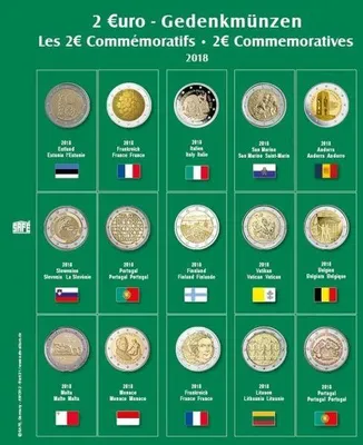 Produktbild von SAFE 7341-21 Münzblatt mit Vordruck für 2 EURO 2018