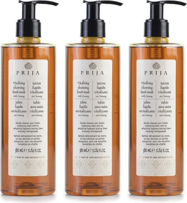 Produktbild von PRIJA Flüssigseife mit Ginsengextrakt, Pumpe 3x380ml