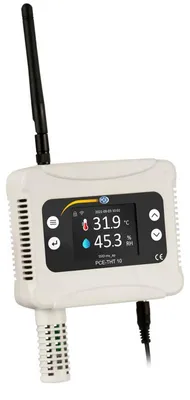 Produktbild von PCE Instruments WLAN Hygrometer PCE-THT 10 |Speicher für 12800 Messpunkte |-20 ... 60 °C|0 ... 99,9 % r.F. |Farbdisplay