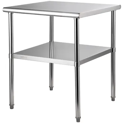 Obrázok produktu pre Nerezový pracovný stôl - Nerezový kuchynský stôl - Pracovná doska - Prípravný stôl - Stolík pre catering