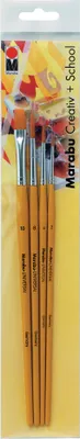 Obrázek produktu pro Marabu 018400201, Plochý štětec, Kulatý, 1 kusů
