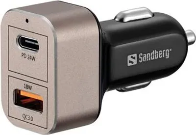 Produktbild von Sandberg 441-43, Auto, Zigarettenanzünder, 12 V, Schwarz, Grau