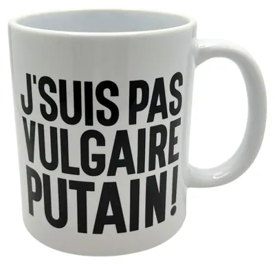 Mok mit Spruch, Keramik, 330 ml, 9,5 x 8 cm