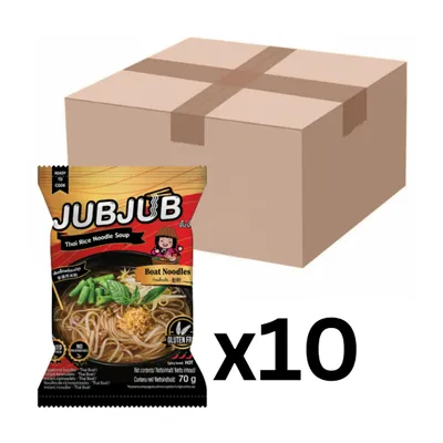 Produktbild von 10er-Pack JUB JUB Instant Reisnudeln Thai Boat Noodles 70g