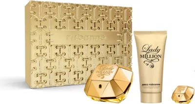 Image de Paco Rabanne Lady Million Eau De Perfume Spray 80ml Set 3 Pieces Christmas 2023