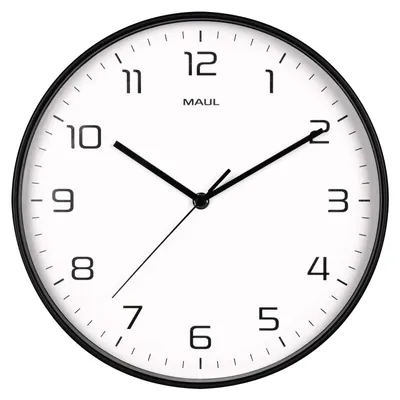 Produktbild von MAUL Wanduhr MAULdrip Ø 30.5 x 4.8 cm Kunststoff exkl. Batterie schwarz