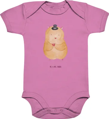 Produktbild von Mr. & Mrs. Panda babykleidung body Hamster Hut 1. - 3. Monat - Bubble Gum Pink - Geschenk, Lustige Sprüche, Babybody, Einteiler, Strampler Baby, Babystrampler, Zauberer