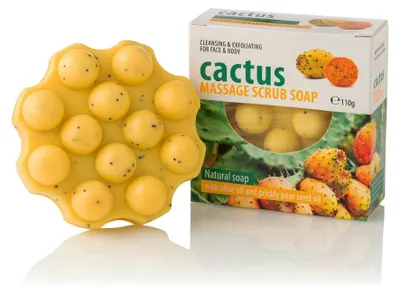 Produktbild von Cactus Massage Scrub Seife mit Kaktusfeigenkern?l