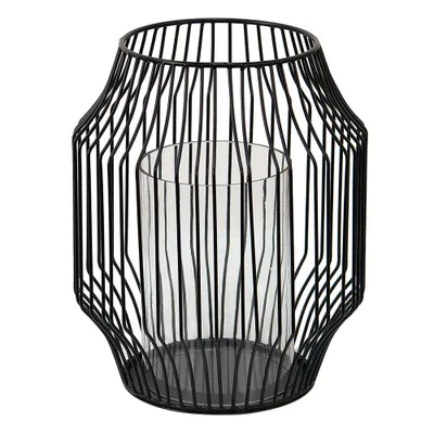 Produktbild von Clayre & Eef Windlicht Ø 23x28 cm Schwarz Metall