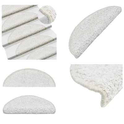 Obrázok produktu pre vidaXL Rohože na schody 15 ks Biela 65x21x4 cm - Rohožka na schody - Rohožky na schody - Rohožka na schody - Rohožky na schody