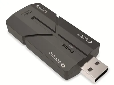 Produktbild von sonero X-AVT200, USB Typ-A, HDMI, Männlich, Weiblich, 10,2 Gbit/s, Schwarz