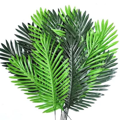 Immagine prodotto di Set di 12 palme artificiali lunghe 50 cm per decorazioni per feste hawaiane