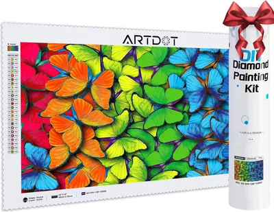 Immagine prodotto di ARTDOT Set di pittura a diamante 25 x 50 cm Farfalle colorate
