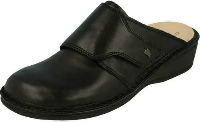 Produktbild von Bequeme Pantolette Finn Comfort Aussee, Damen, Schwarz, Leder, NEU - Damenschuhe Pantolette / Zehentrenner, Schwarz