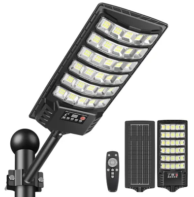 Productafbeelding van Straatlantaarn op zonne-energie voor buiten, 6000K led-zonnelampen