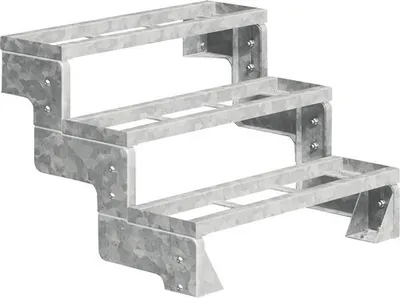 Produktbild von Aussentreppe Pertura Tallis ohne Geländer 3 Steigungen Einlegestufen 80 cm Metall