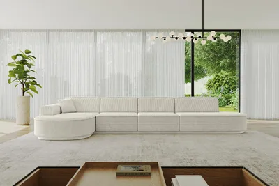 Produktbild von ALTDECOR Ecksofa in L-Form MARI-L3-v3 - 413x171x83 cm Cremeweiß - Corner Sofa Bett Eckcouch Couch Wohnlandschaft Cauchsofa