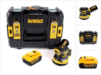 Obrázek produktu pro Akumulátorová náhodná orbitální bruska DeWalt DCW 210 NT bezkartáčová 18 V 12 000 ot/min 125 mm + 1x akumulátor 4,0 Ah v TSTAKu - bez nabíječky