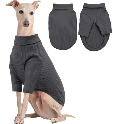 Produktbild von Pullover-Overall Hundekleidung Weich Gestrickt Warm Grau L