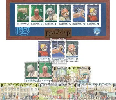Produktbild von Briefmarken GB - Alderney 1998 Mi 116-128 (kompl.Ausg.) Jahrgang 1998 komplett postfrisch Tauchverein