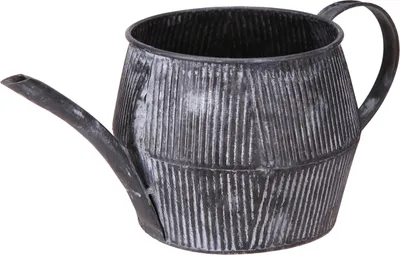 Produktbild von Dekorative Metallkanne im Vintage-Stil mit Rillenstruktur
