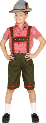 Produktbild von Tiroler Lederhose - Kostüm für Kinder Gr. 110 - 146, Größe:110/116