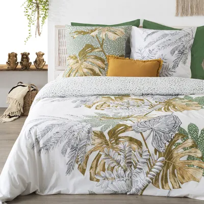 Produktbild von Bettwäsche "monstera" baumwolle 240x220cm  - Atmosphera créateur d'intérieur