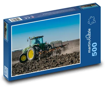 Produktbild von martinpuzzle - Puzzle 500 Teile - Traktor - Pflügen