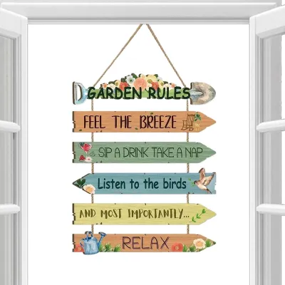 Imagen del producto de Letrero rústico para jardín, ideal para exteriores