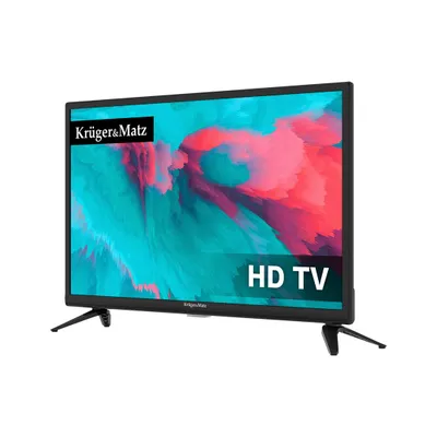 Produktbild von Krüger&Matz KM0224-T3, 61 cm (24 Zoll), 1366 x 768 Pixel, HD, LED, DVB-C, DVB-T, DVB-T2, Schwarz Fernseher TV H.265 HEVC 230/12V