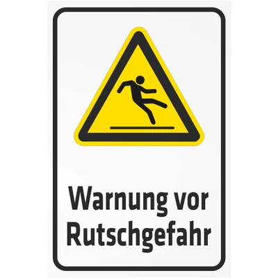 Produktbild von INDIGOS UG - Aufkleber - Sicherheit - Warnung vor Rutschgefahr - 600x400 mm