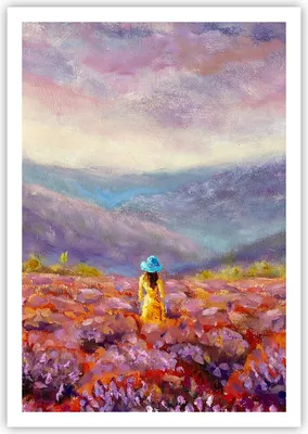 Produktbild von Poster - Poster ohne Rahmen - Feld Frau Landschaft - 70x100 cm - Wand Bild - Wanddeko - Wandbilder - Kunstposter - Wandposter - Bilder - Kunstdruck - Wanddekoration - Wandbild - P2XPA70x100-5074