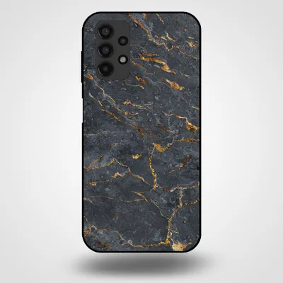 Produktbild von Smartphonica Handyhülle für Samsung Galaxy A13 4G mit Marmordruck - TPU-Hülle mit Marmor-Design - Gold Grau