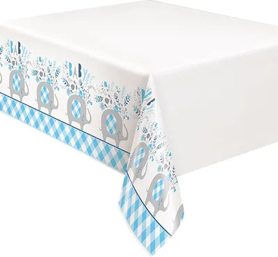 Produktbild von Baby Shower Elefant Junge Tischdecke