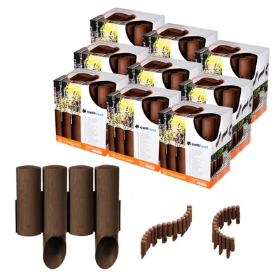 Zdjęcie produktu dla 9x palisada ogrodowa Cellfast Standard 4 brązowa 2,3 m palisada ogrodowa mrozoodporna 20,7 m