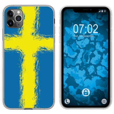 Produktbild von PhoneNatic Case kompatibel mit Apple iPhone 11 Pro Silikon-Hülle WM Schweden M12