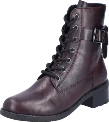 Produktbild von Rieker Stiefeletten - Schwarz / Rot Kunstleder : 42 : Normal Größe: 42 Weite: Normal