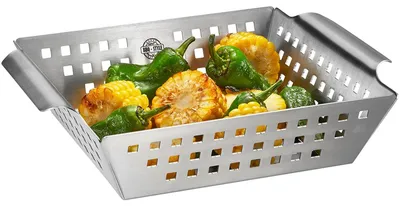 Produktbild von GEFU Grillschale BBQ 21,5x25x5cm, Einschub, Edelstahl, Edelstahl, Quadratisch, 215 mm, 250 mm