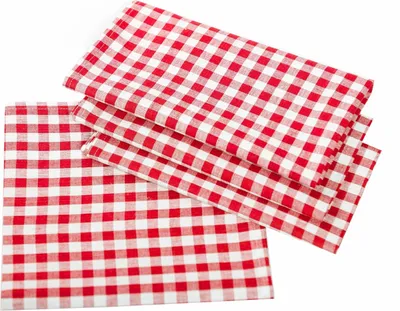 Produktbild von Landhaus Tischwäsche 5 mm Karo Baumwolle rot-weiß kariert - 100 x 140 cm