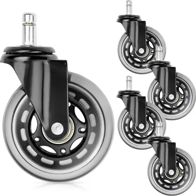 Obrázek produktu pro Kolečka křesel IKEA gumová 7,5 cm / 10 mm 5 ks.